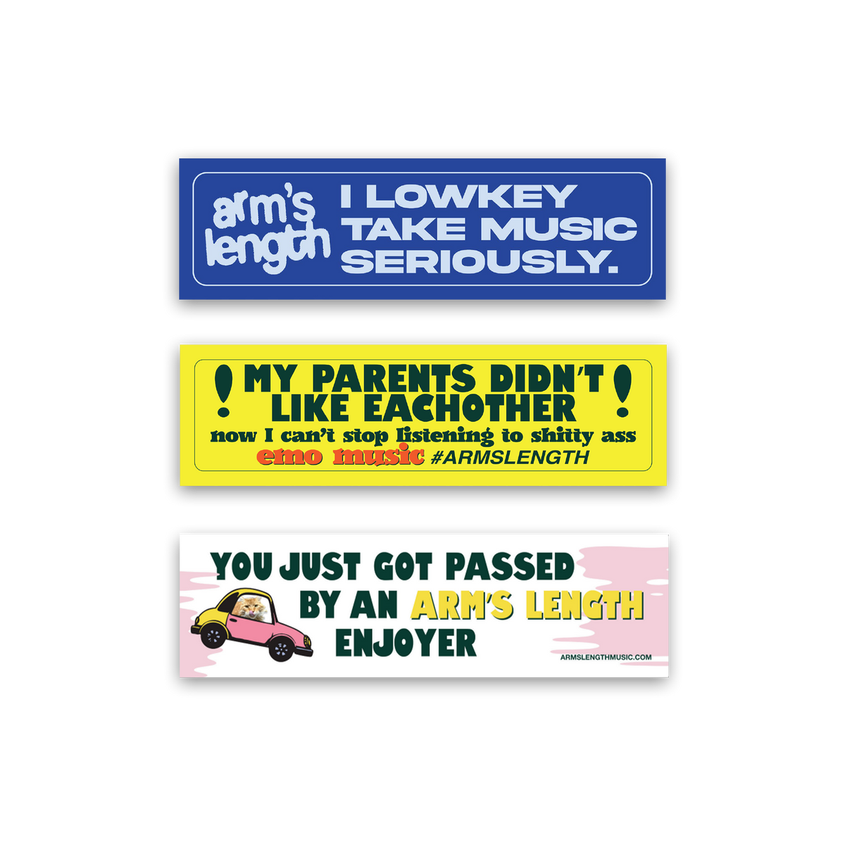 Bumper Sticker Pack – Arm’s Length